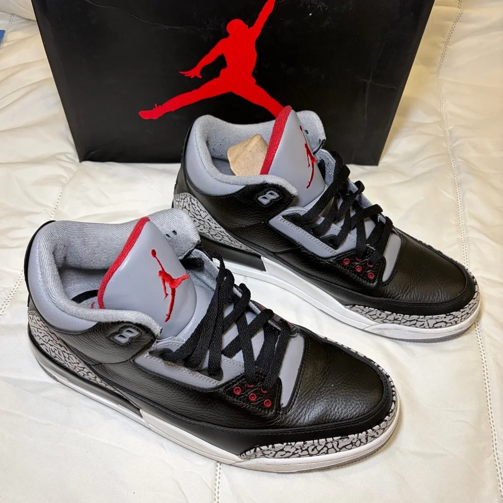 Nike Air Jordan 3 Retro OG Black Cement sneakers size 13 men